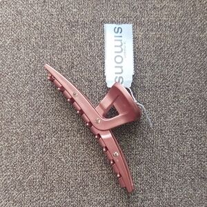 Simons Rose Hair Clip with Rhinestones